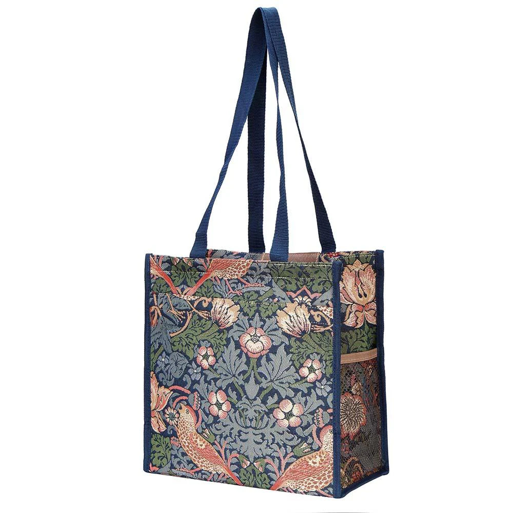 Signare William Morris Strawberry Thief Blue Shopper