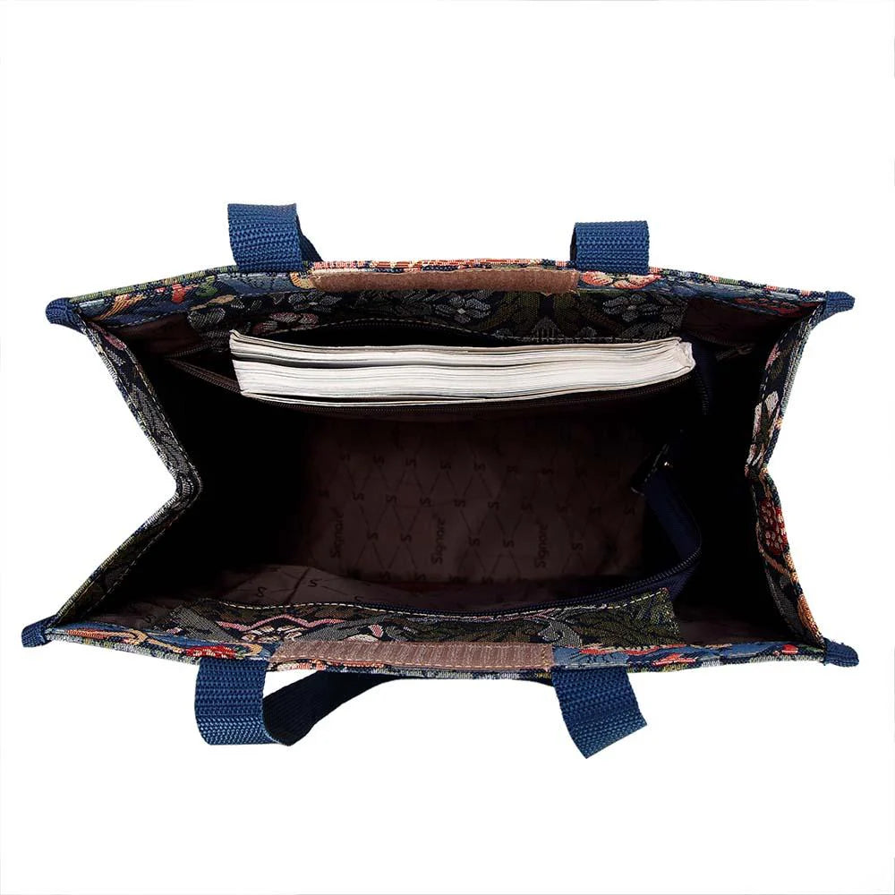 Signare William Morris Strawberry Thief Blue Shopper