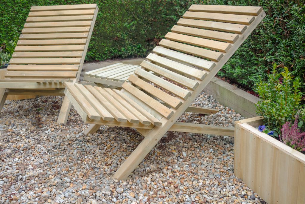 Forest Garden Slatted Chairs & Table Set
