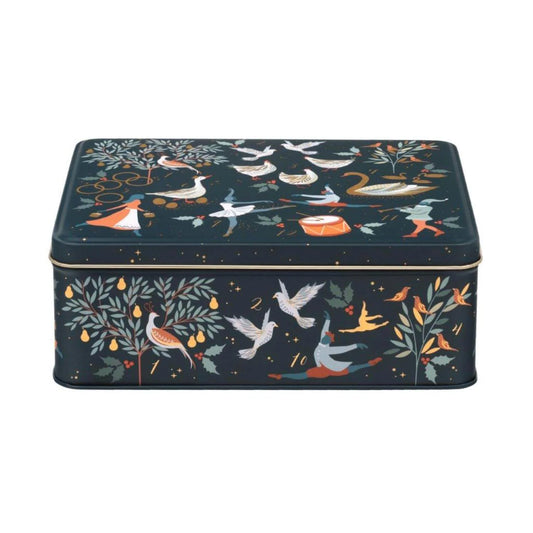 Sara Miller 12 Days of Christmas Deep Rectangular Tin