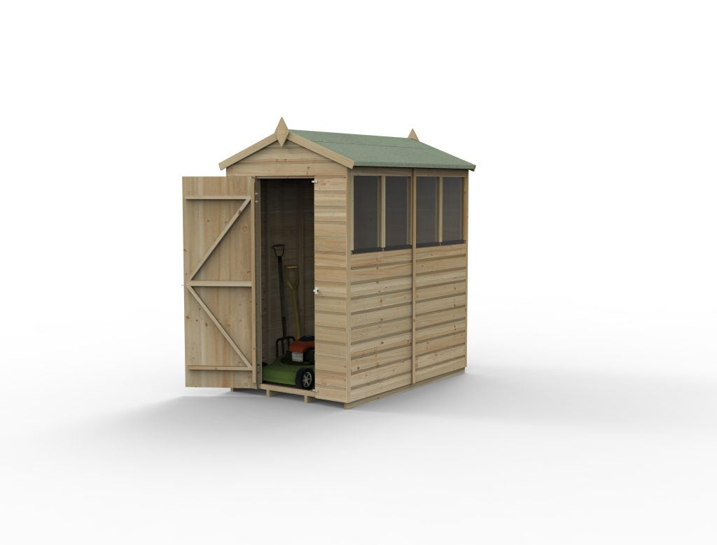 Forest Garden Beckwood 4x6 Apex Shed - 4 Windows