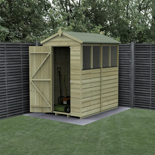 Forest Garden Beckwood 4x6 Apex Shed - 4 Windows