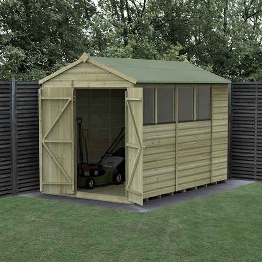 Forest Garden Beckwood 6x10 Apex Shed - 4 Windows - Double Door