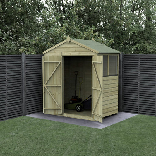 Forest Garden Beckwood 6x4 Apex Shed - 2 Windows
