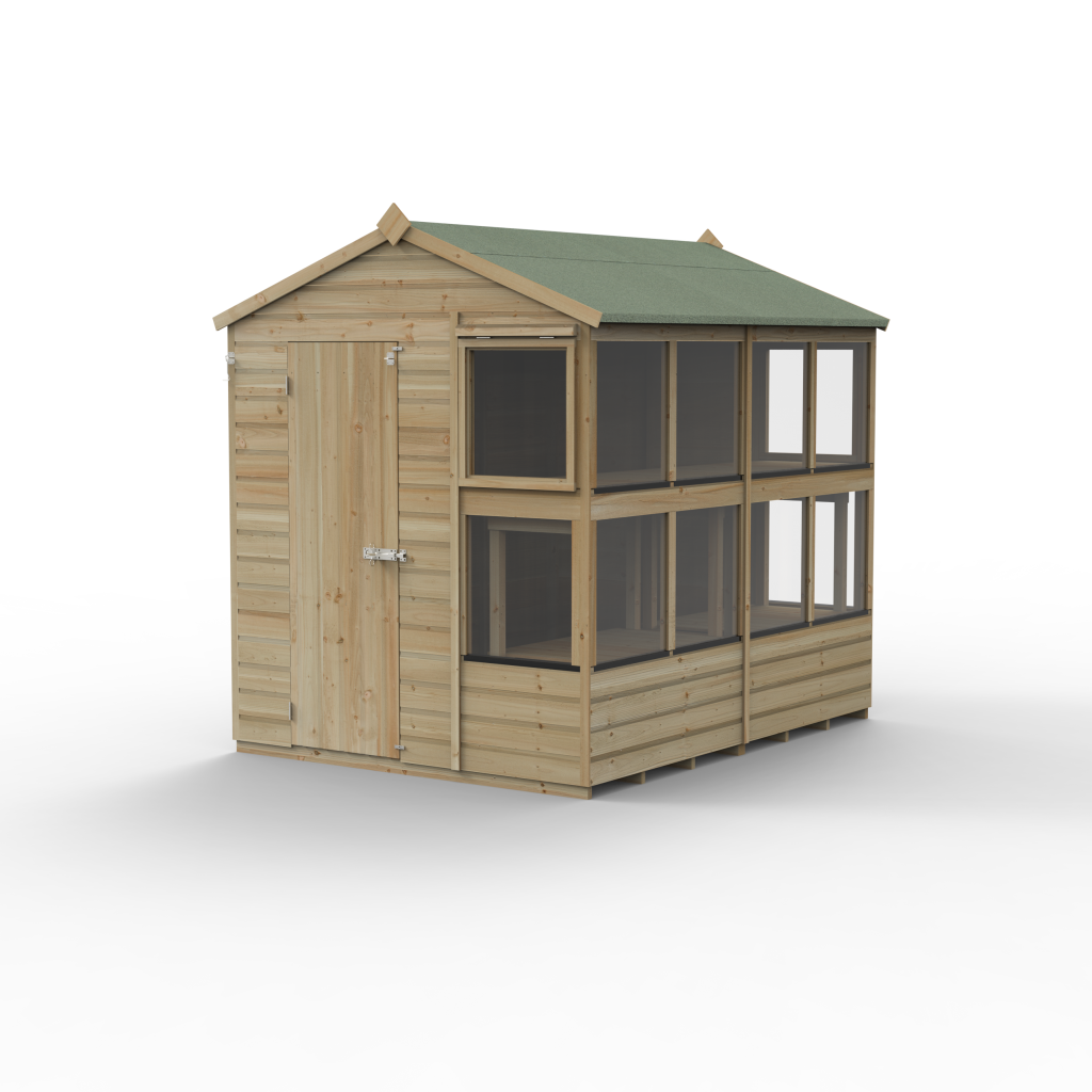 Forest Garden Shiplap Ptr 8x6 Apex Potting Shed