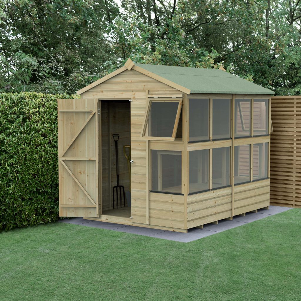 Forest Garden Shiplap Ptr 8x6 Apex Potting Shed