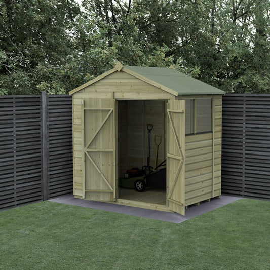 Forest Garden Beckwood 7x5 Apex Shed - 2 Windows - Double Door
