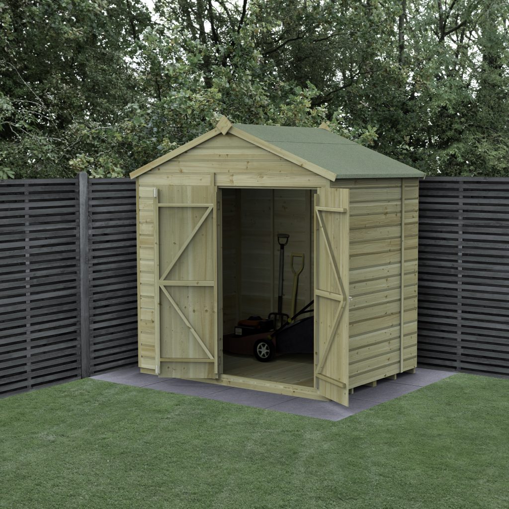 Forest Garden Beckwood 7x5 Apex Shed - No Windows - Double Door