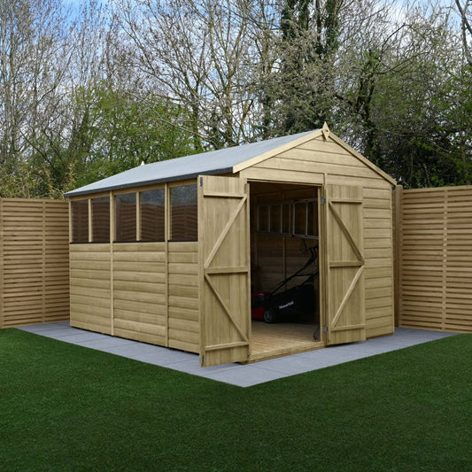 Forest Garden Beckwood 8x12 Apex Shed - 6 Windows - Double Door