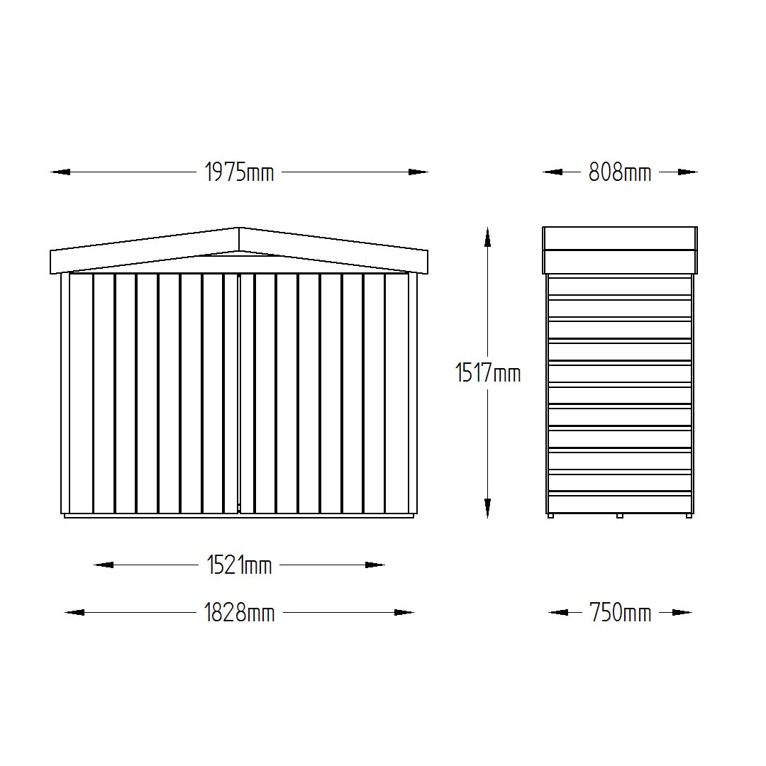 Forest Garden Shiplap Apex Large Outdoor Store - Pressure Treated