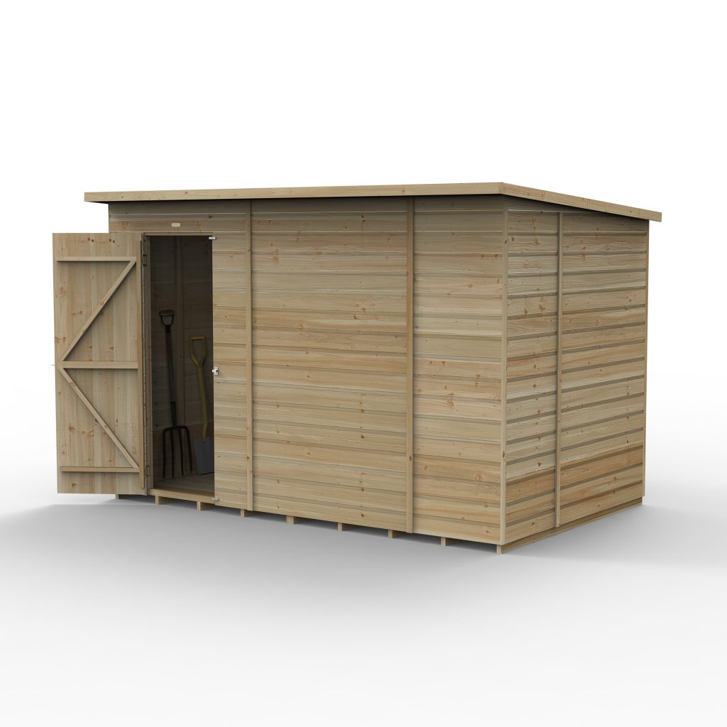 Forest Garden Beckwood 10x6 Pent Shed - No Windows