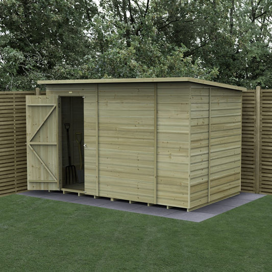 Forest Garden Beckwood 10x6 Pent Shed - No Windows