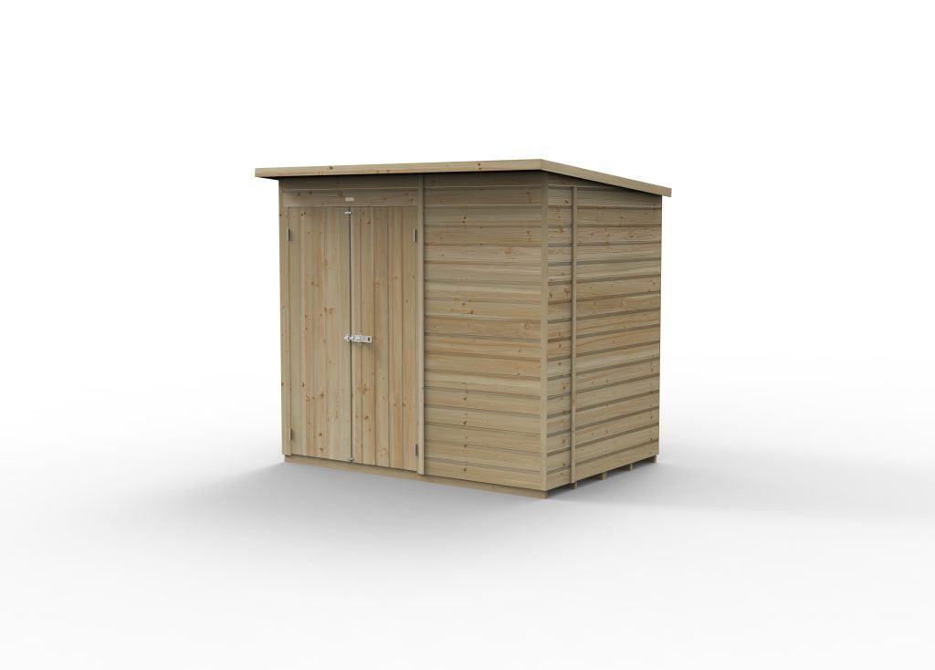 Forest Garden Beckwood 7x5 Pent Shed - No Windows - Double Door