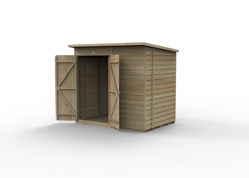 Forest Garden Beckwood 7x5 Pent Shed - No Windows - Double Door