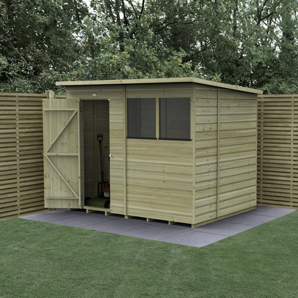 Forest Garden Beckwood 8x6 Pent Shed - 2 Windows