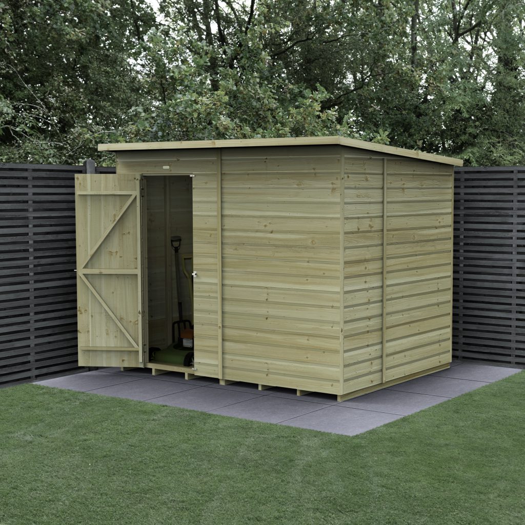 Forest Garden Beckwood 8x6 Pent Shed - No Windows