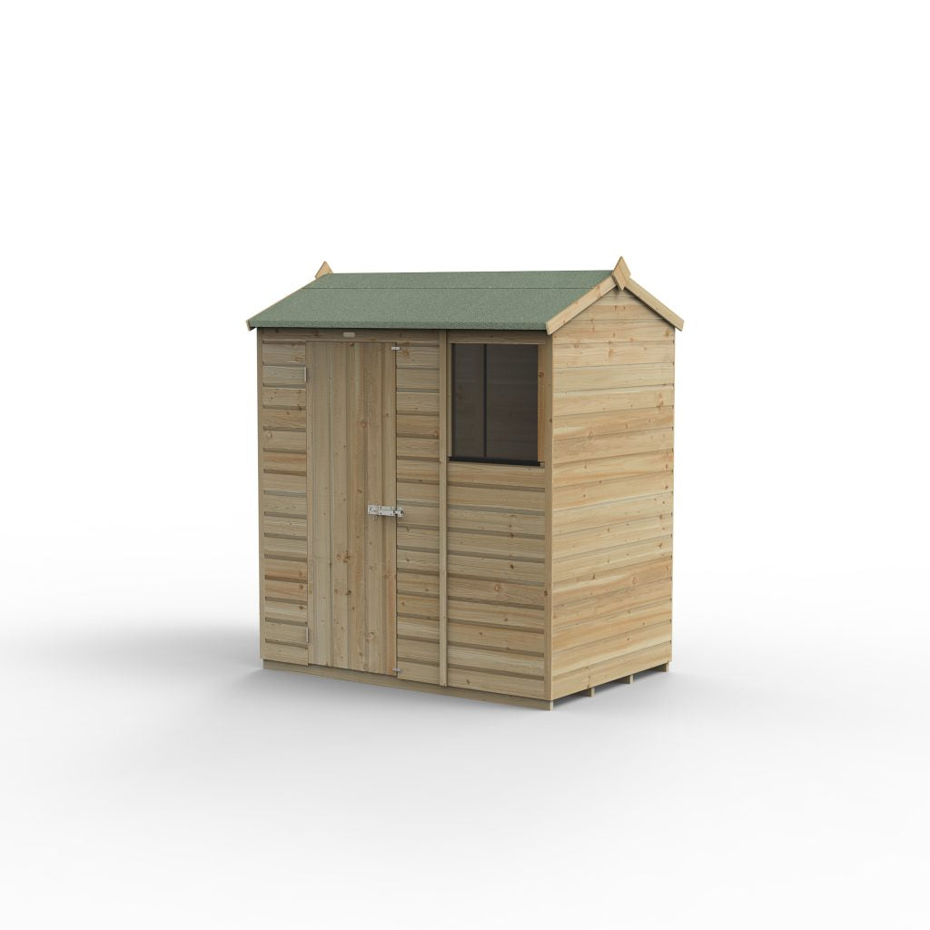 Forest Garden Beckwood 6x4 Reverse Apex Shed - 1 Window