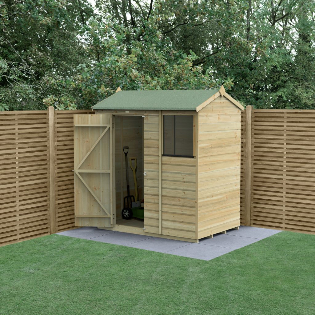 Forest Garden Beckwood 6x4 Reverse Apex Shed - 1 Window