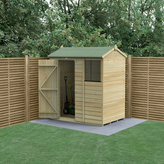 Forest Garden Beckwood 6x4 Reverse Apex Shed - 1 Window