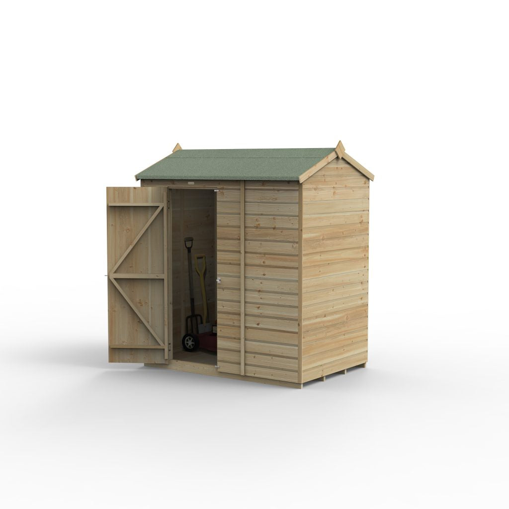 Forest Garden Beckwood 6x4 Reverse Apex Shed without Windows