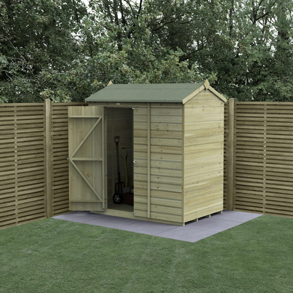 Forest Garden Beckwood 6x4 Reverse Apex Shed without Windows