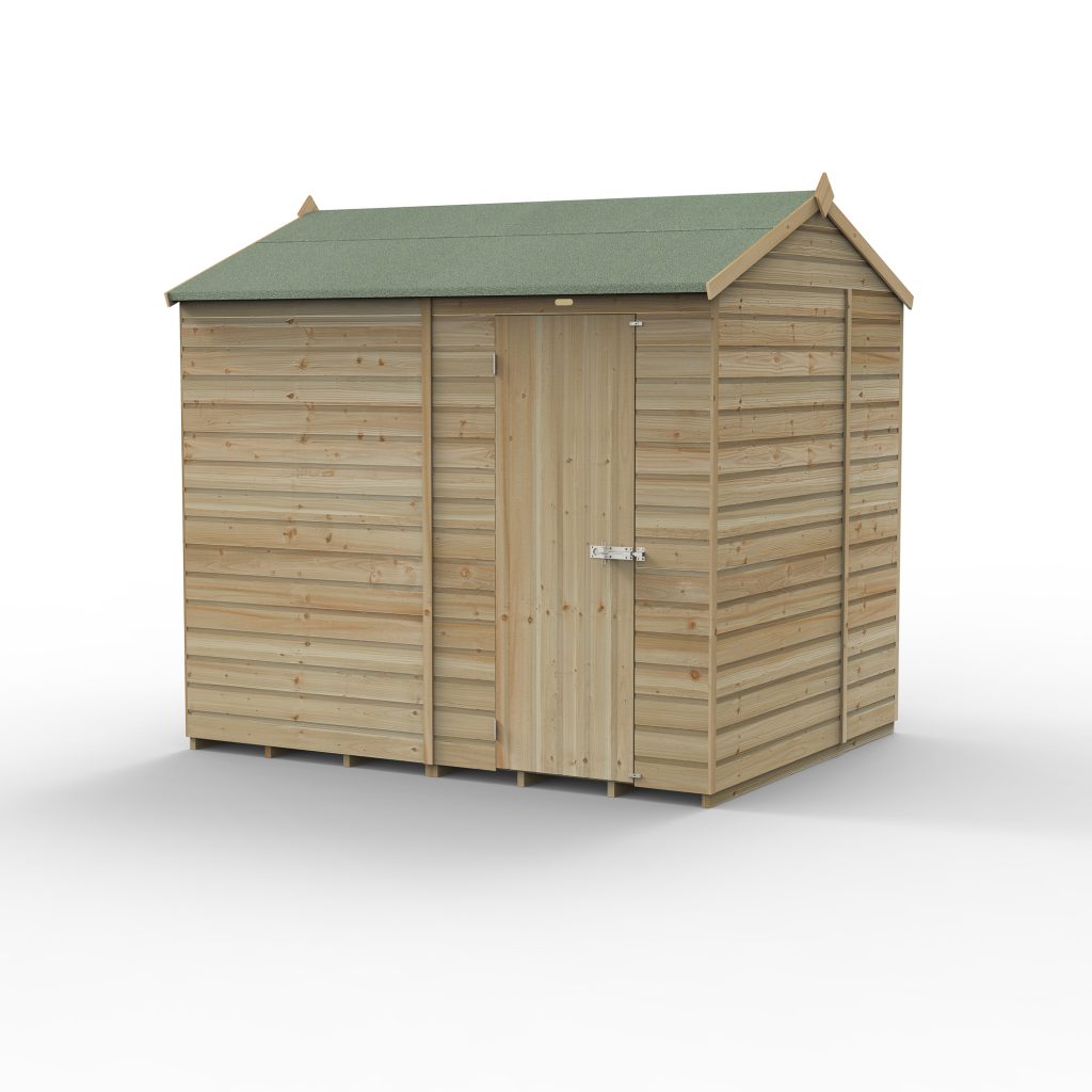Forest Garden Beckwood 8x6 Reverse Apex Shed - No Windows