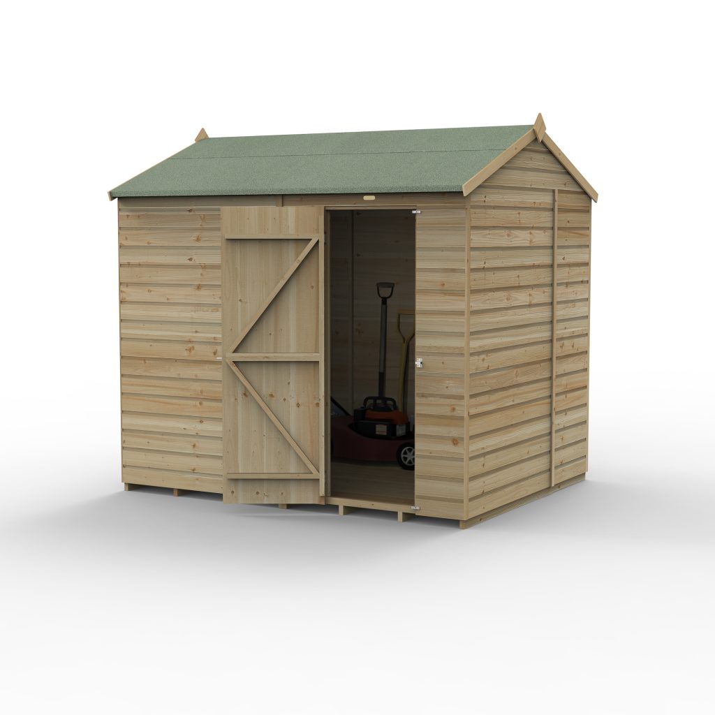 Forest Garden Beckwood 8x6 Reverse Apex Shed - No Windows