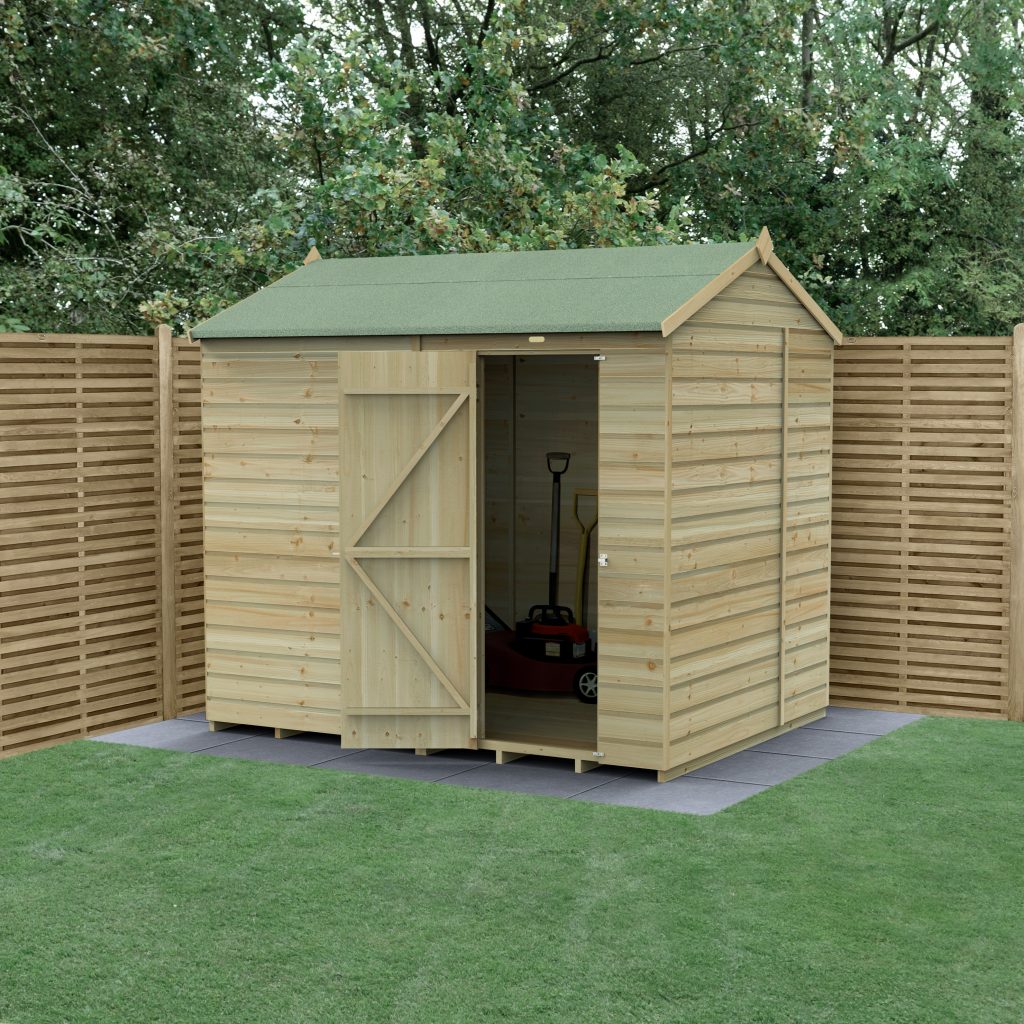 Forest Garden Beckwood 8x6 Reverse Apex Shed - No Windows