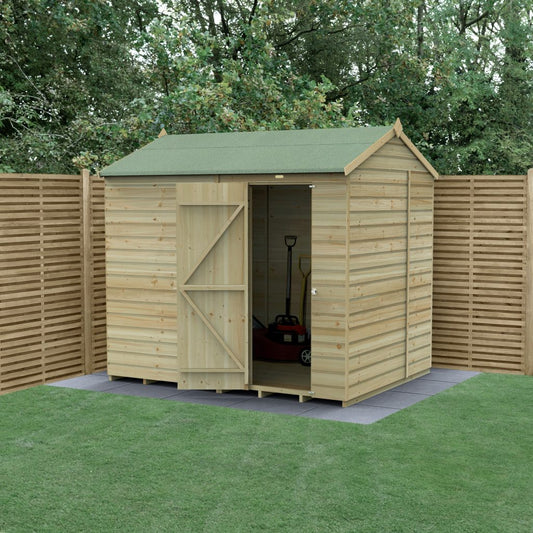 Forest Garden Beckwood 8x6 Reverse Apex Shed - No Windows