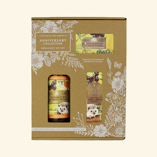 English Soap Company Anniversary Hand & Body Gift Set Sicilian Lemon & Sweet Orange