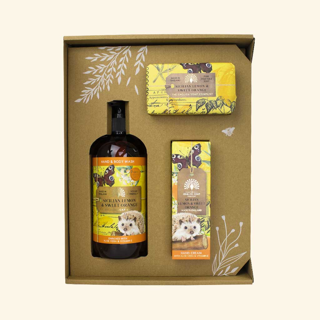 English Soap Company Anniversary Hand & Body Gift Set Sicilian Lemon & Sweet Orange