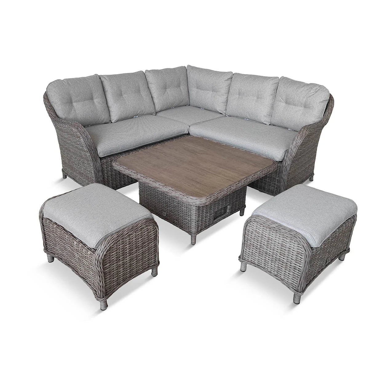LG Outdoor St Tropez Sand Compact Dining Modular Set with Adjustable Table