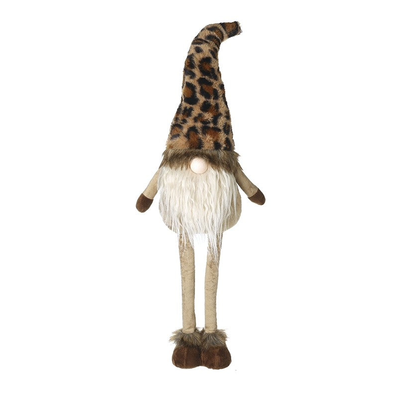 Heaven Sends Tall Gonk With Leopard Print Hat Standing Decoration