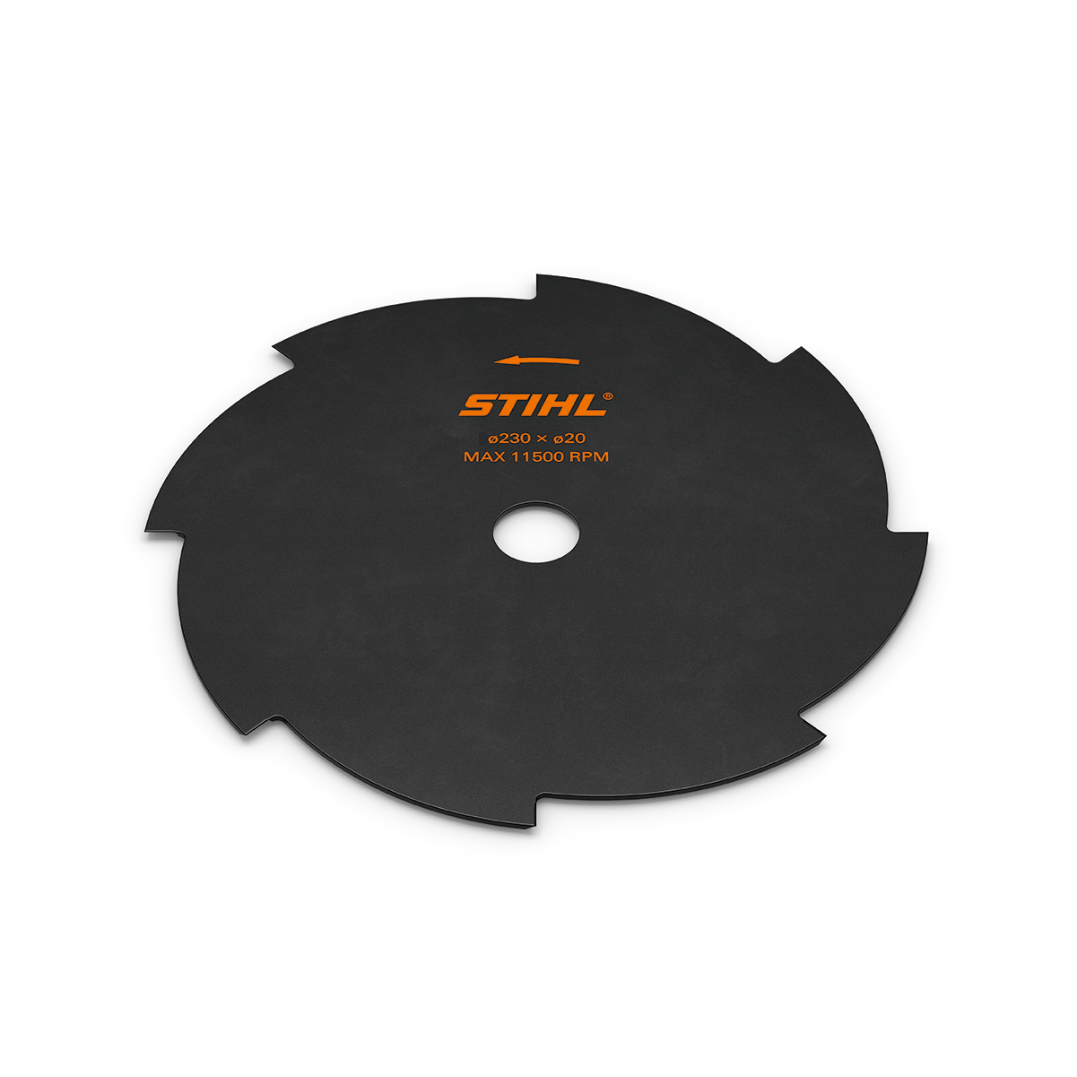 STIHL GrassCut 255-8 eight-tooth steel grass cutting blade, part number 4000 713 3802, for professional clearing saws.