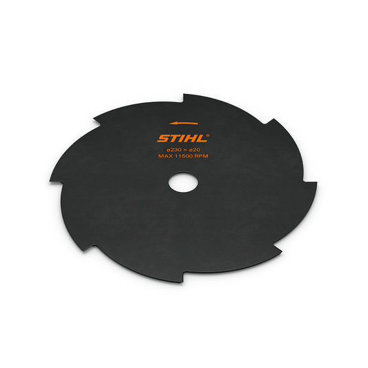 STIHL GrassCut 255-8 eight-tooth steel grass cutting blade, part number 4000 713 3802, for professional clearing saws.