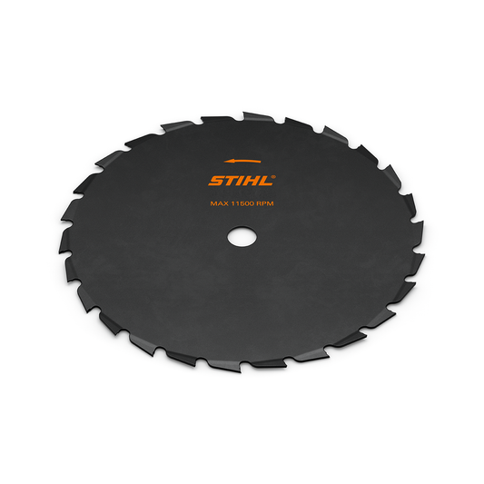 STIHL GrassCut 250-40 multi-tooth steel grass cutting blade for professional brushcutters and clearing saws.