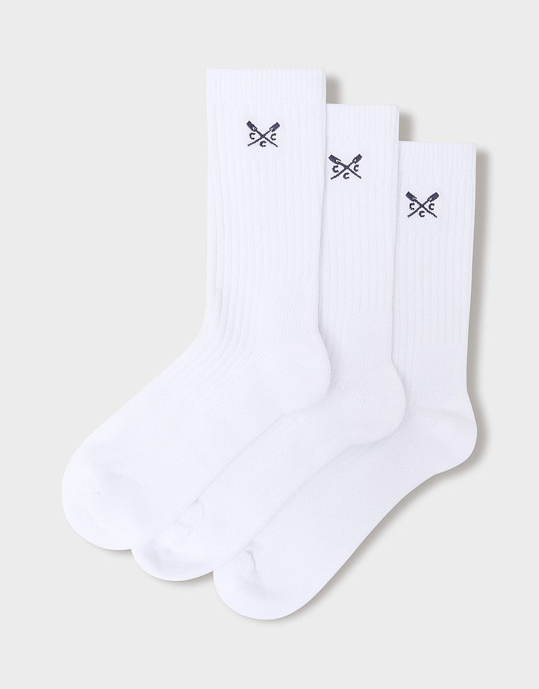 Crew Clothing 3 Pack Logo Sports Socks