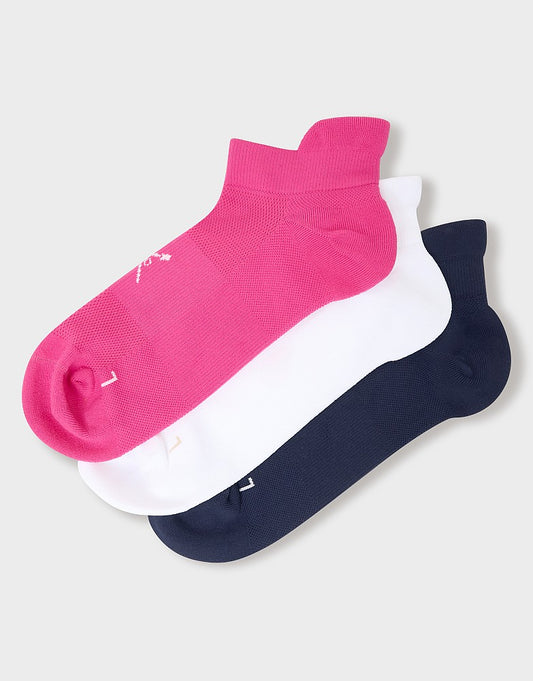 Crew Clothing 3 Pack Logo Trainer Socks