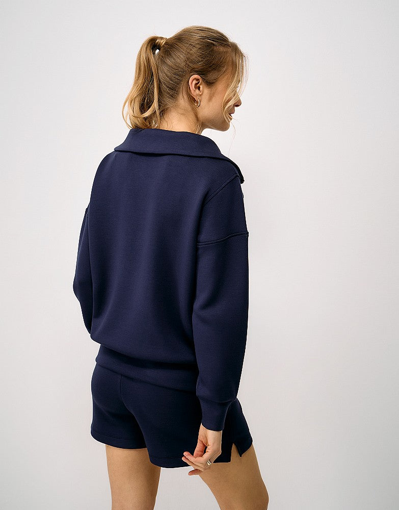 Crew Clothing SuperLuxe Half Zip Sweater