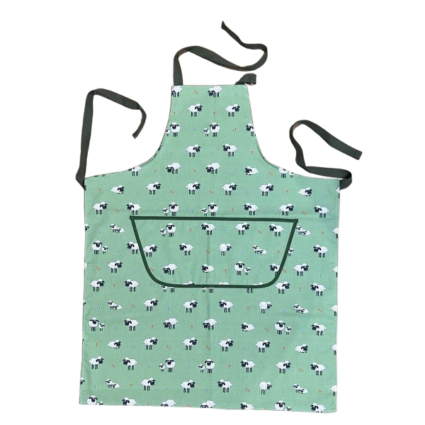 Samuel Lamont Fluffy Flock Cotton Apron Green