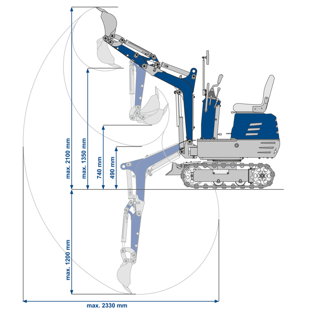 Scheppach EXC815 Petrol Mini Excavator