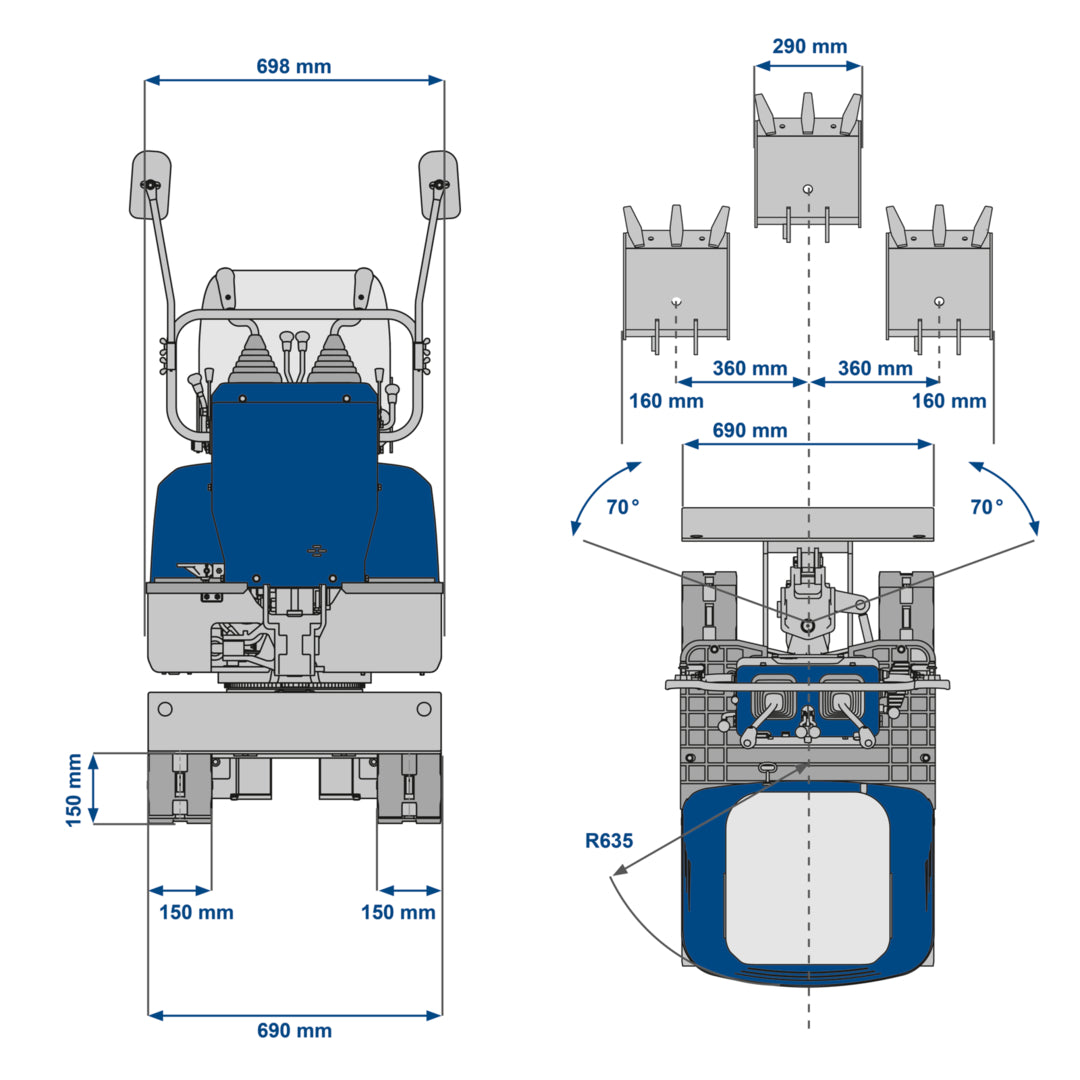 Scheppach EXC815 Petrol Mini Excavator