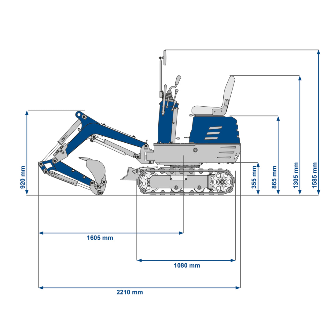 Scheppach EXC815 Petrol Mini Excavator