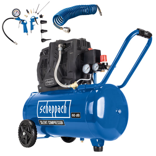 Scheppach HC51Si Silent Air Compressor 50L 8 Bar