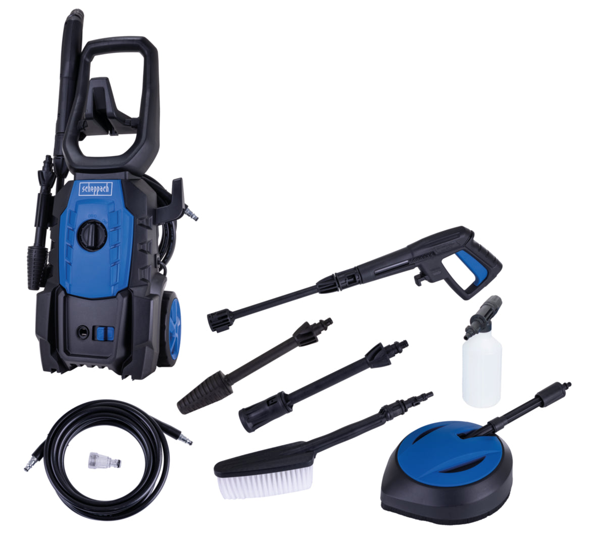 Scheppach HPC1600 Pressure Washer, 1600W 135 Bar