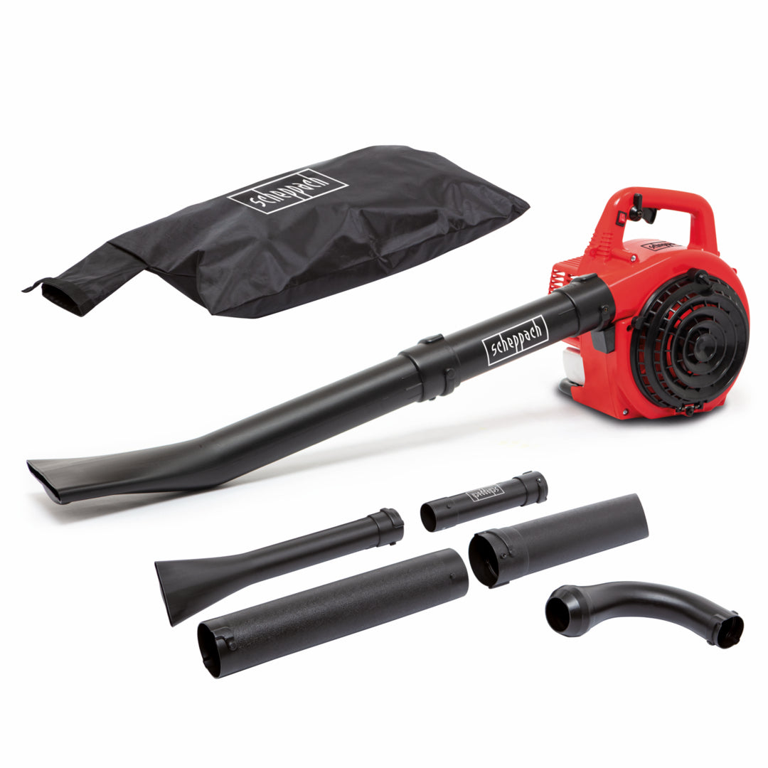 Scheppach LBH2600P Petrol 4-in-1 Leaf Blower Vacuum Shredder 678m³/h Airflow