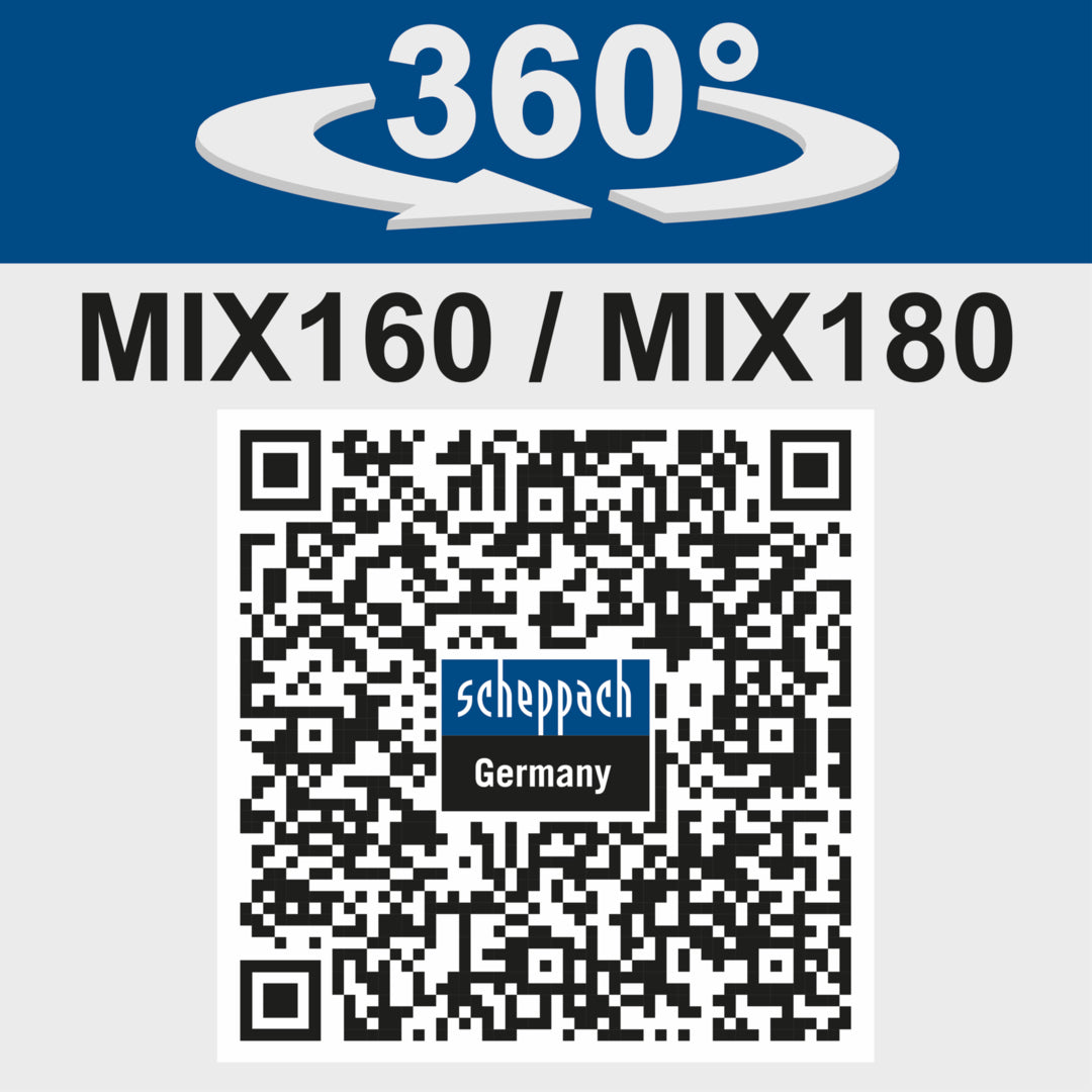 Scheppach MIX160 Cement Mixer 650W 160L Drum