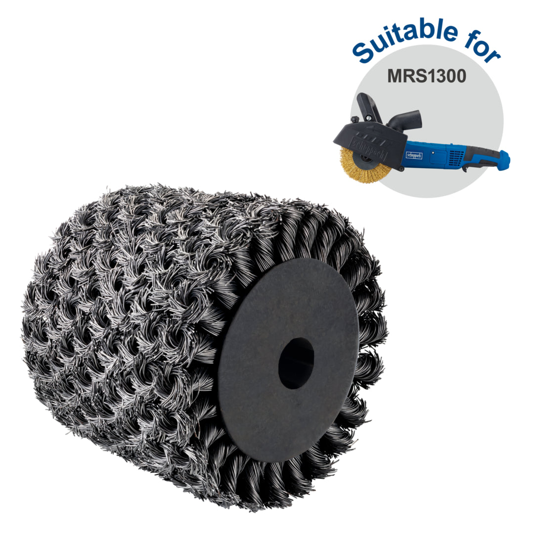 Scheppach MRS1300 Twisted Metal Wire Brush - Rust Removal