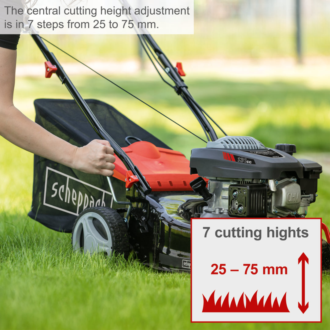 Scheppach MS132-42 Petrol Self-Propelled Lawn Mower 42cm