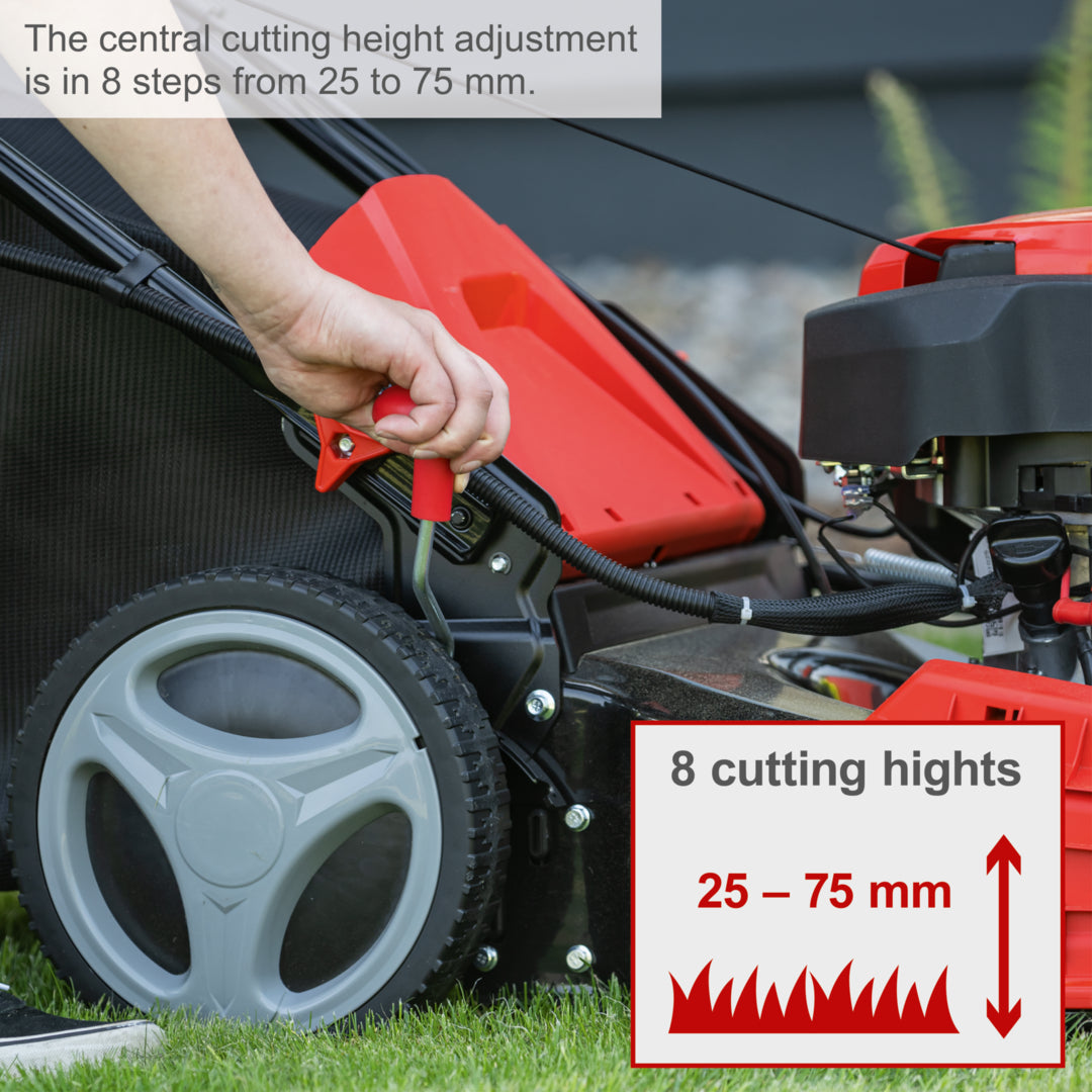 Scheppach MS150-46E Petrol Electric-Start Self-Propelled Lawn Mower 46cm